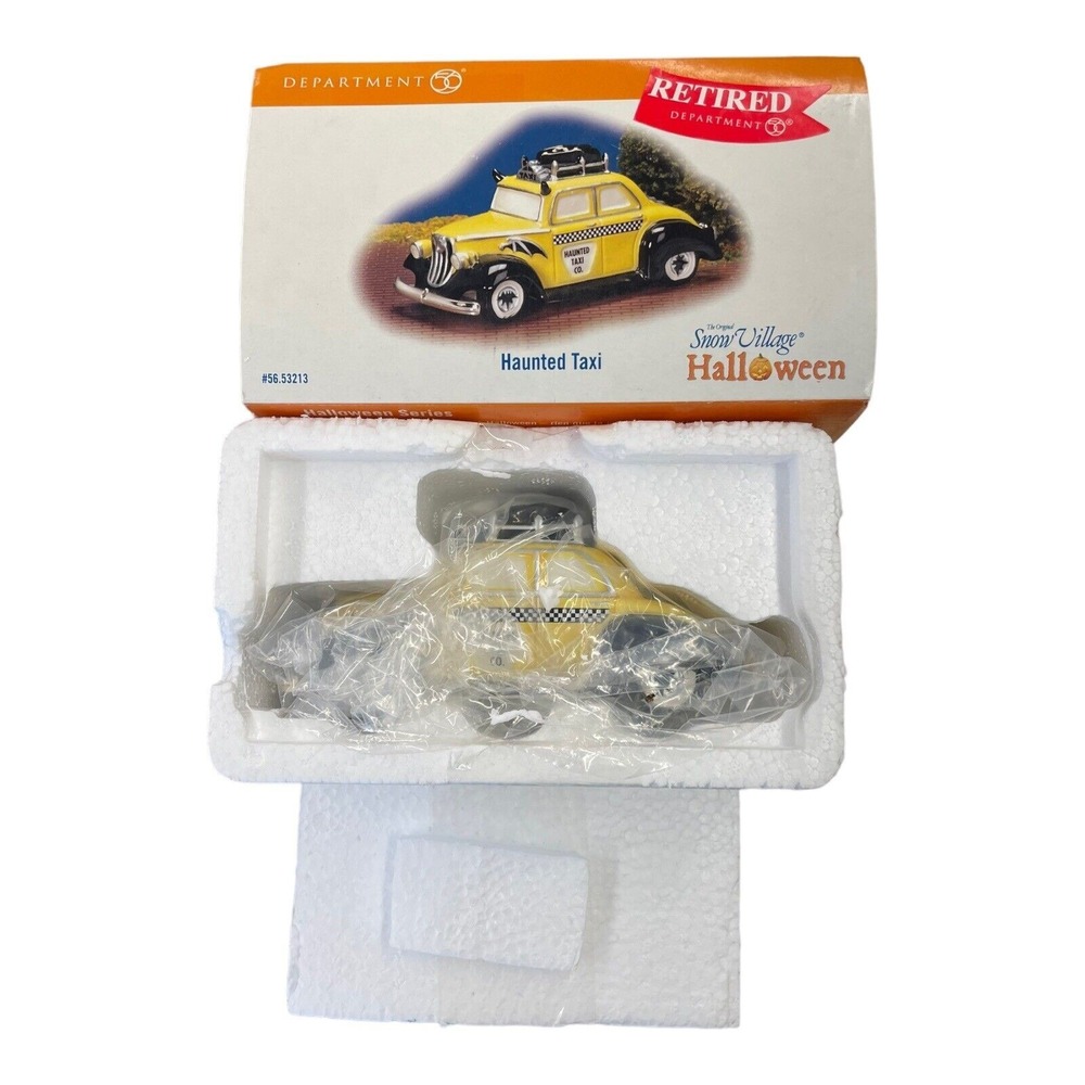 Department Dept 56 Halloween Haunted Taxi Cab Spooky‎ Decor Retired